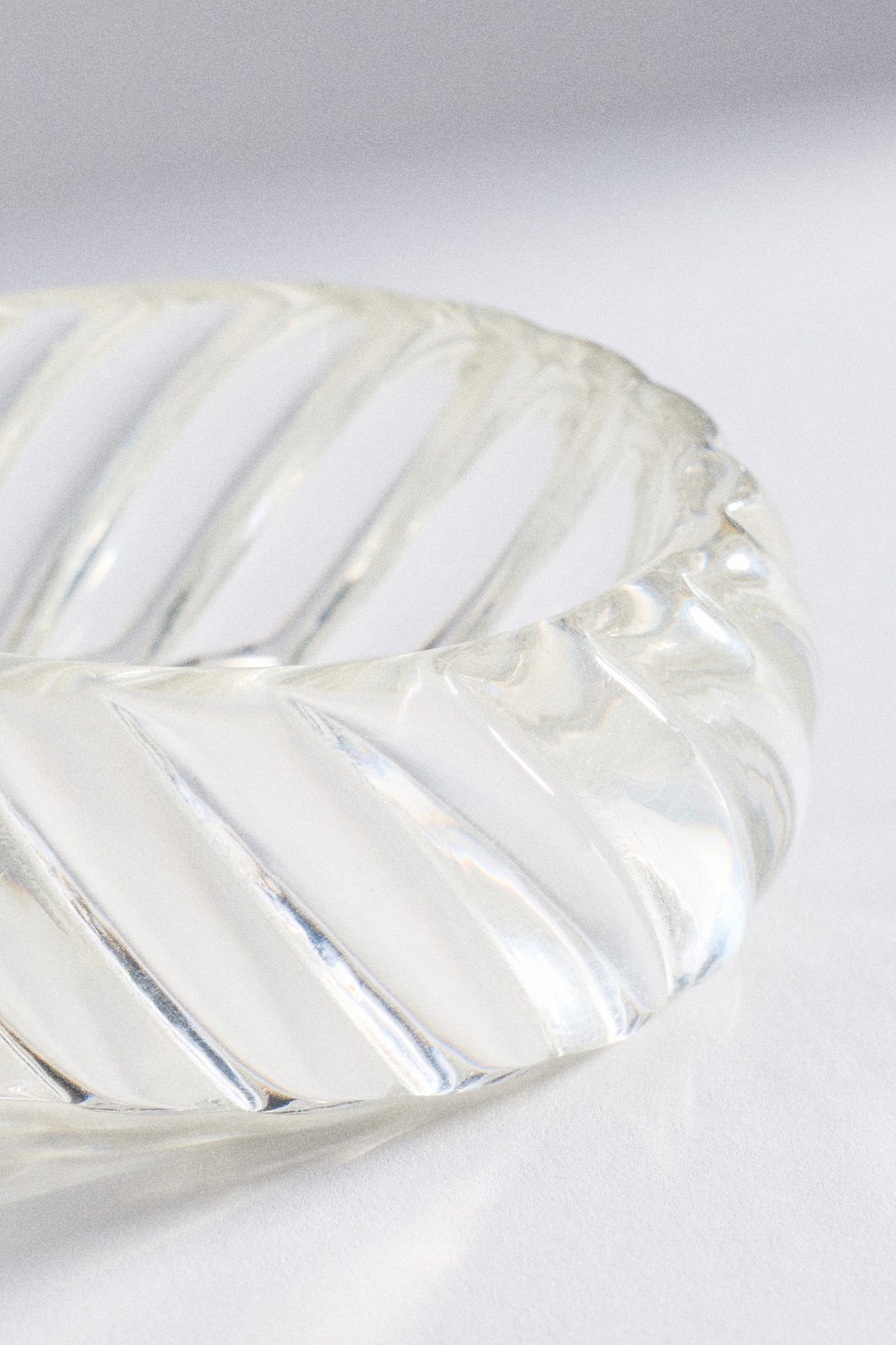 Ribbed Resin Bangle Bracelet