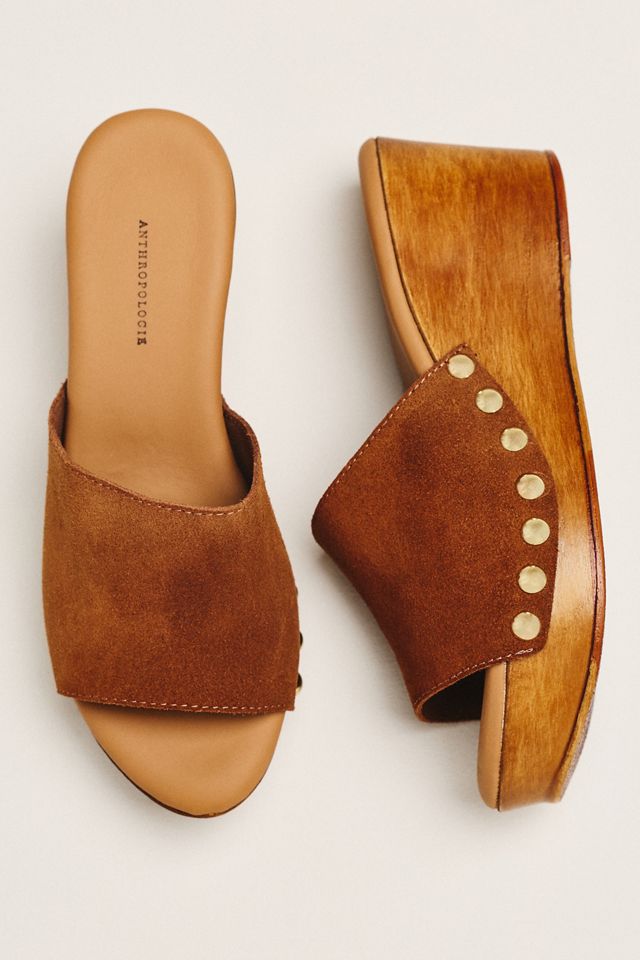 By Anthropologie Wooden Platform Heels #1