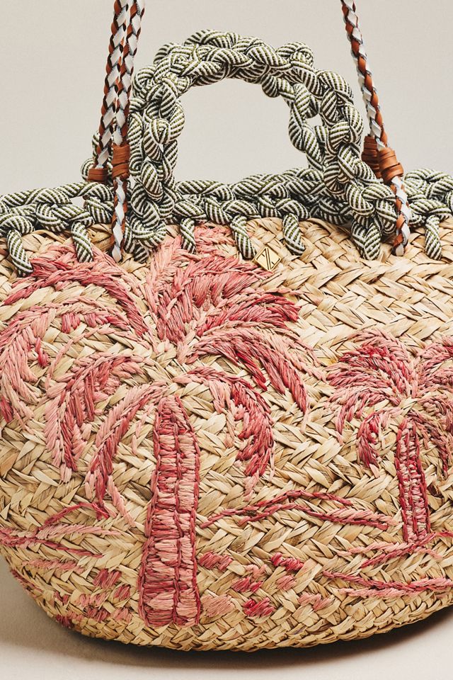 IENA【ARANAZ/アラナス】 フラワーバッグ Aranaz Aplaya Straw Tote Bag | Anthropologie