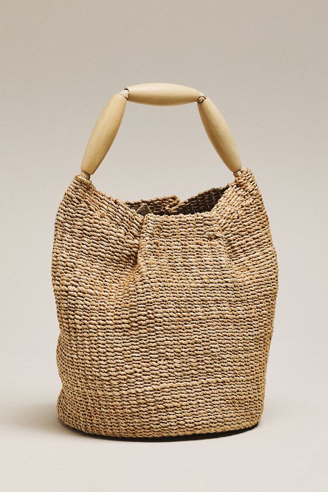 Aranaz Andrea Wood Handle Bucket Bag | Anthropologie