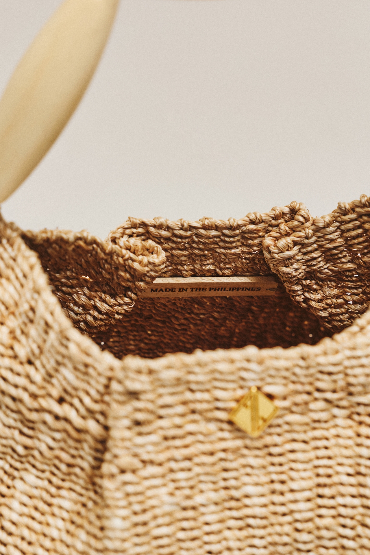 Aranaz Andrea Wood Handle Bucket Bag