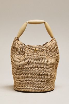 Aranaz Andrea Wood Handle Bucket Bag | Anthropologie