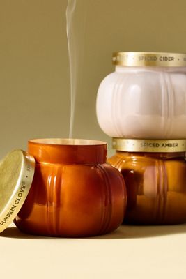 Capri Blue Spiced Amber Glass Jar Candle