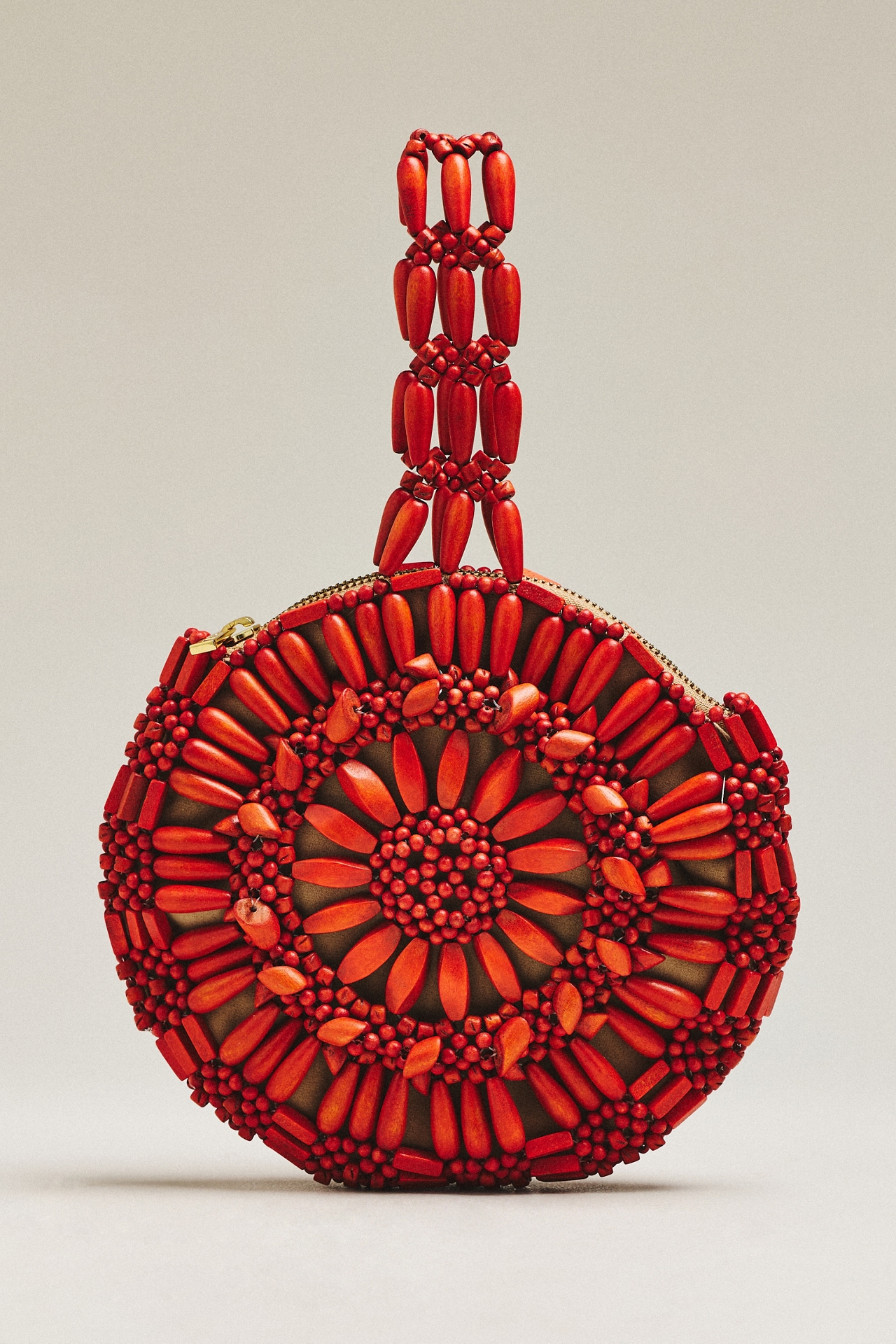 Aranaz Flordeliza Wood Bead Satchel