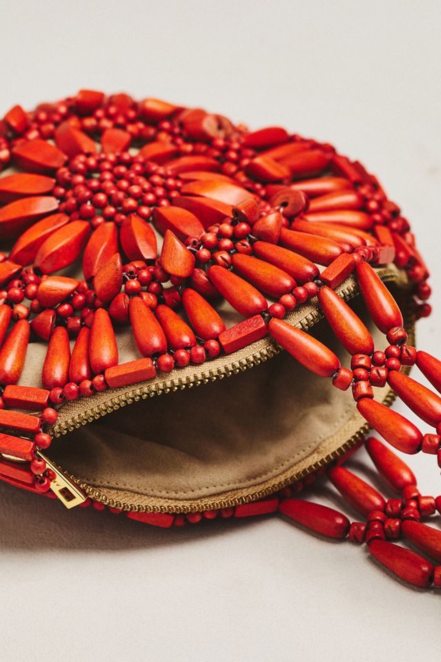 Aranaz Flordeliza Wood Bead Satchel | Anthropologie