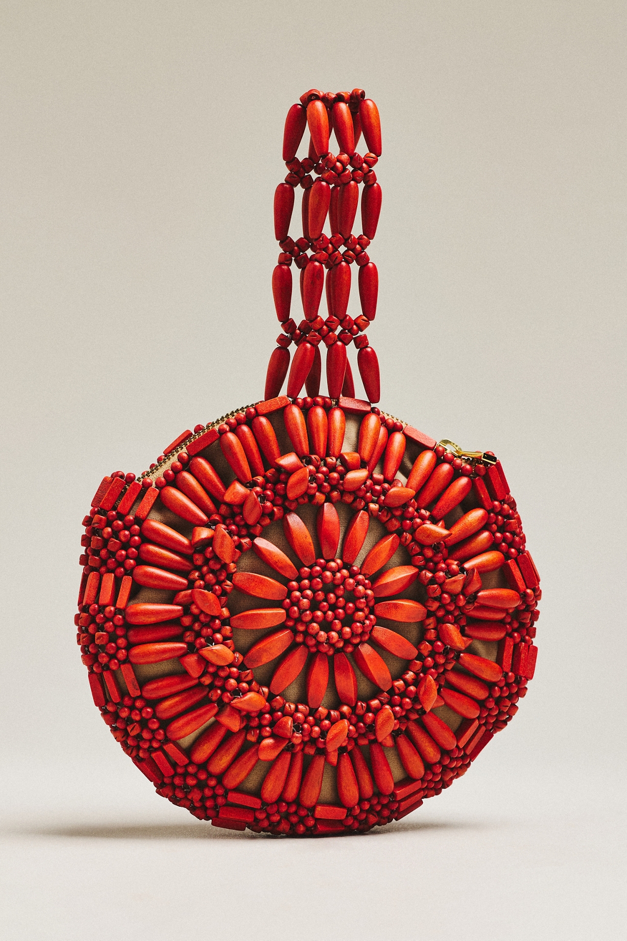 Aranaz Flordeliza Wood Bead Satchel