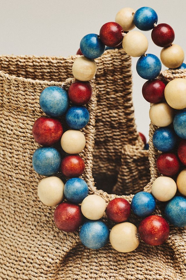 aranaz かごバッグ Aranaz Cueba Bead Satchel | Anthropologie