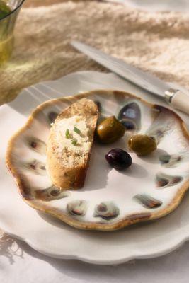 Blue Pheasant Amoria Stoneware Bread Plates, Set of 4