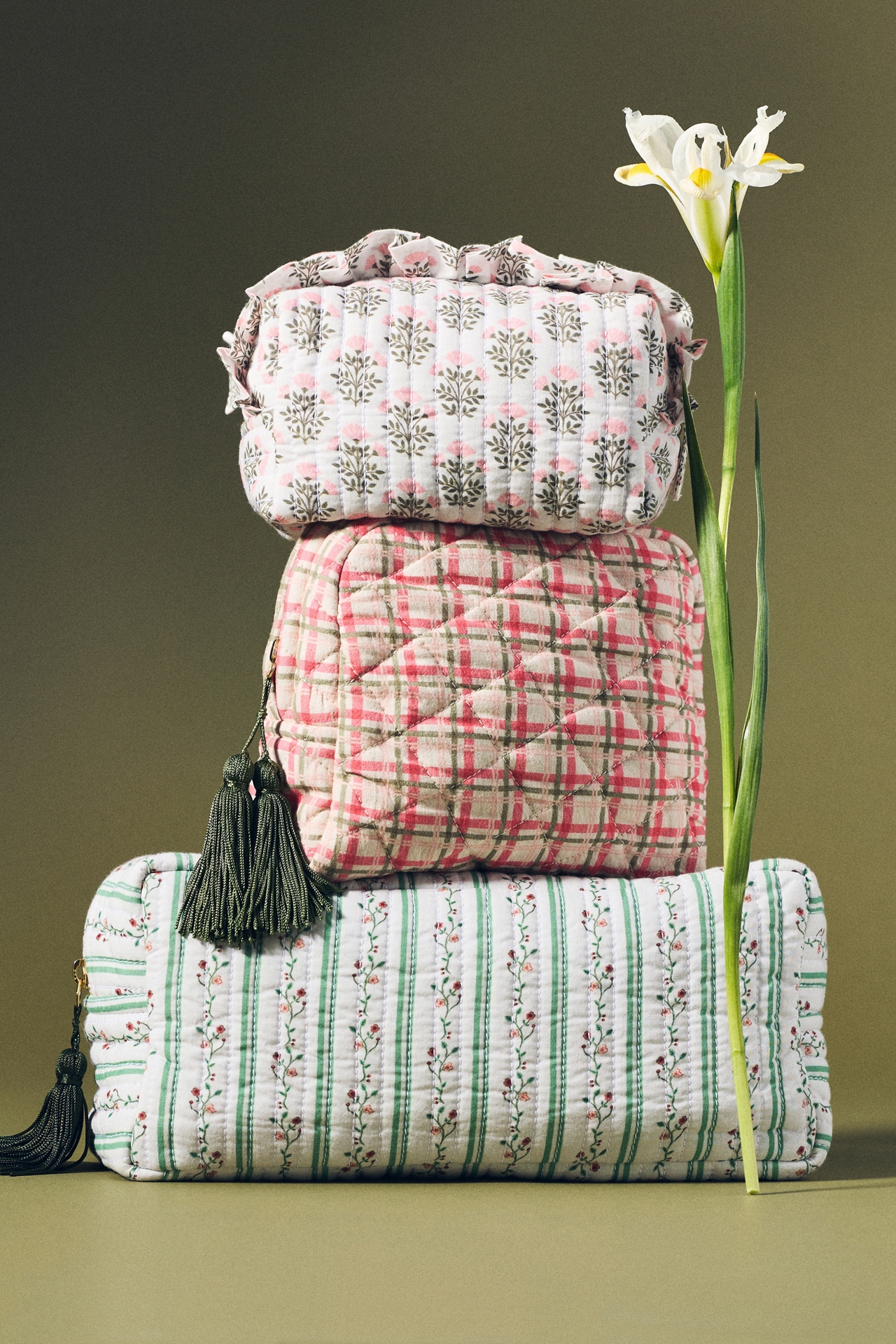 By Anthropologie Large Printed Cosmetic Bag