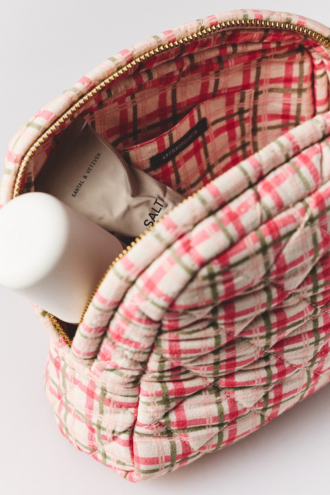 By Anthropologie Half Moon Printed Cosmetic Bag