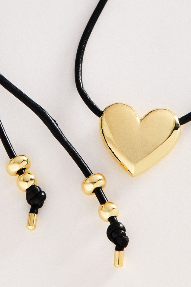 BaubleBar Millie Bubble Heart Pendant Cord Necklace #1