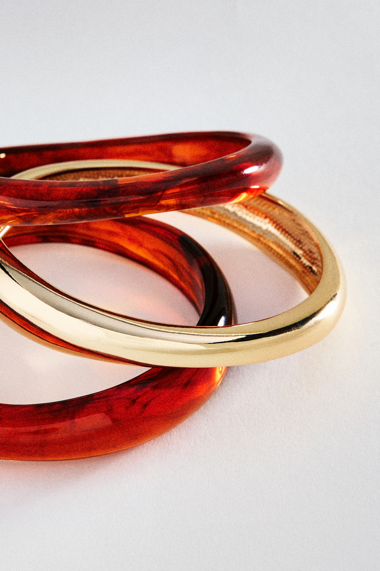 BaubleBar Raven Resin Bangle Bracelets, Set of 3