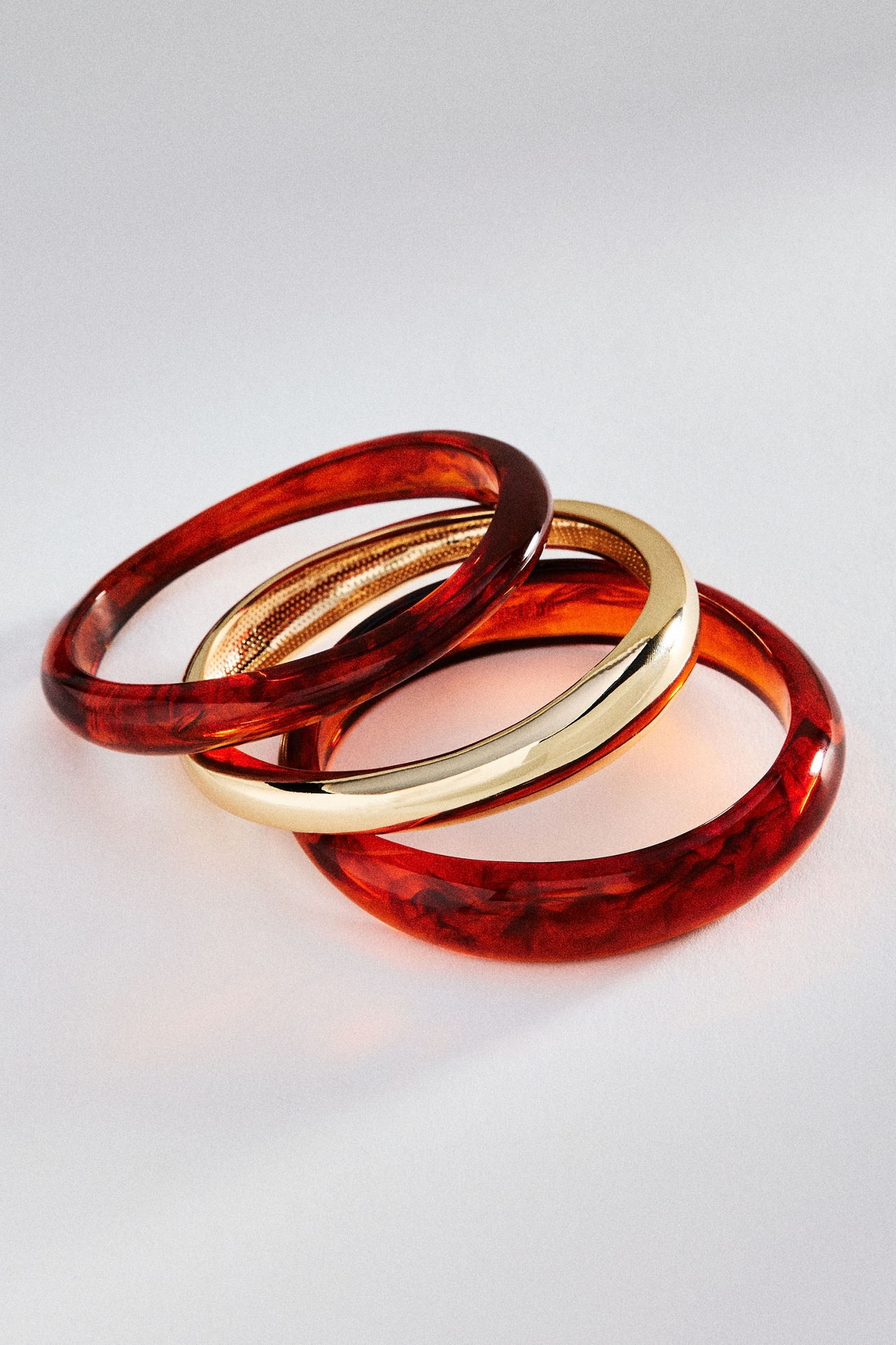 BaubleBar Raven Resin Bangle Bracelets, Set of 3