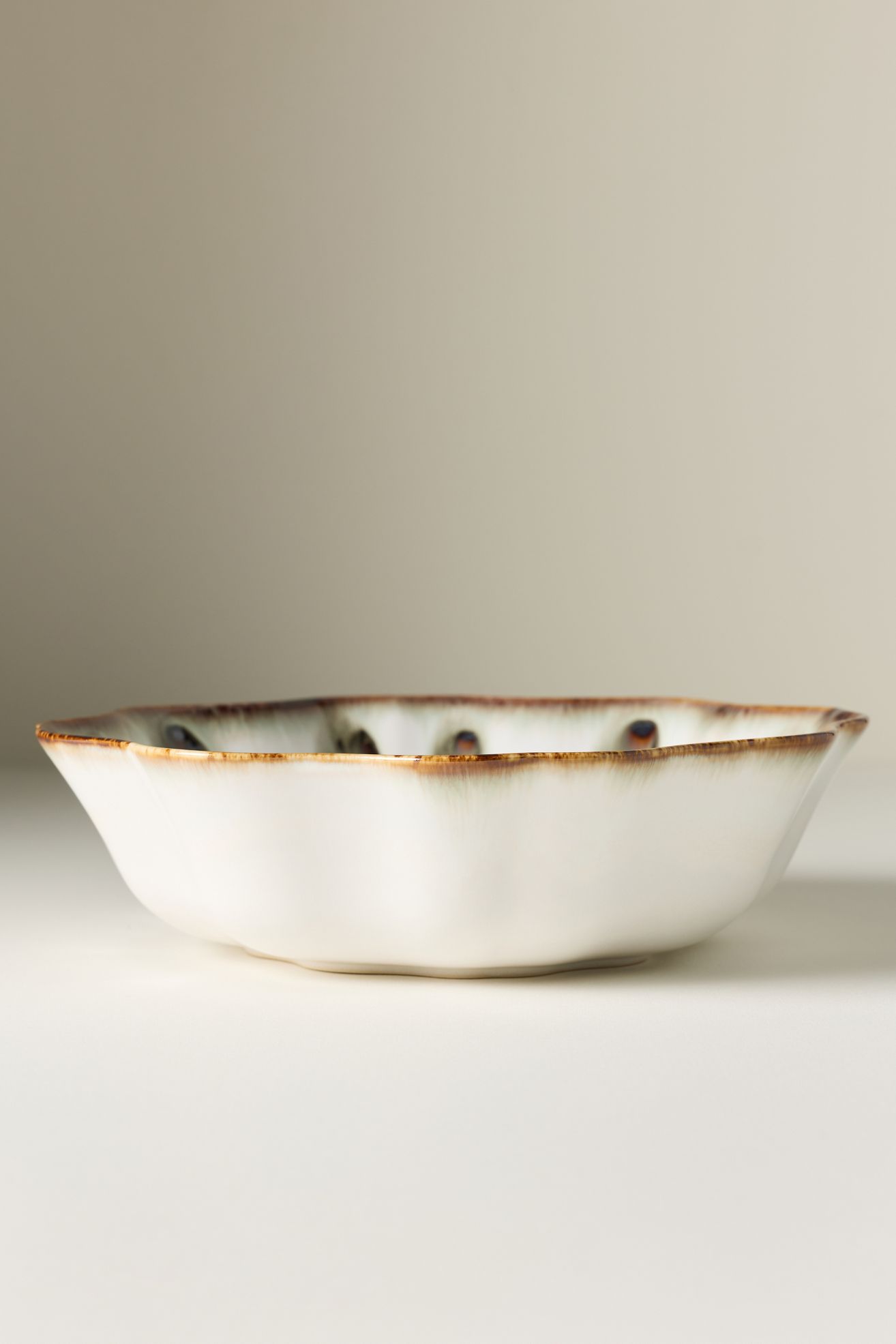 Blue Pheasant Amoria Large Serve Bowls, Set of 2 - Brown Pattern, Set Of 2