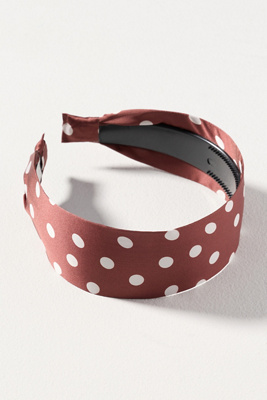 Anthropologie Wide Satin Headband In Brown