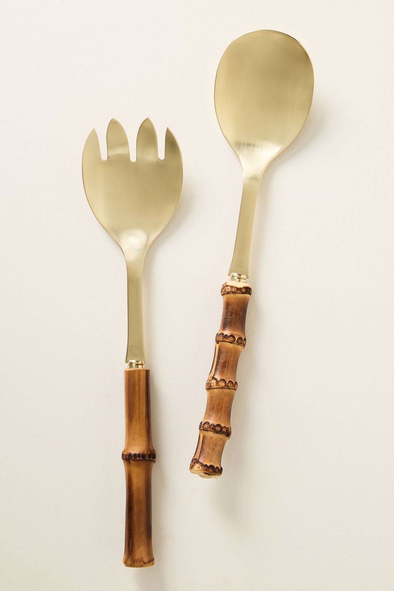Blue Pheasant Zoya Serve Set, Set of 2 - Gold, Set Of 2