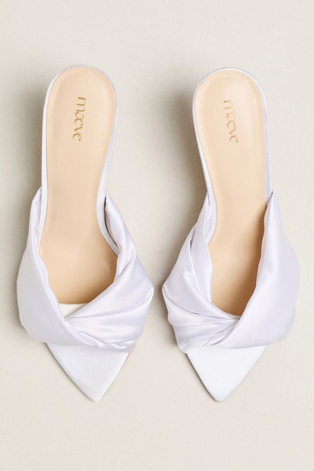 Maeve Ilora Satin Twist Mule Heels #2