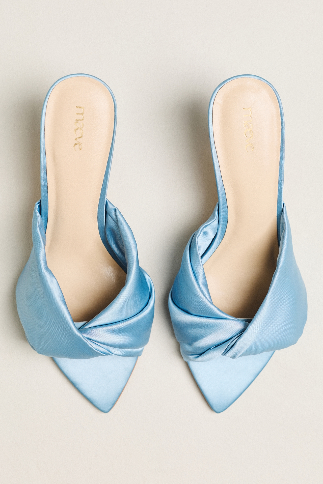 Maeve Satin Mule Heels