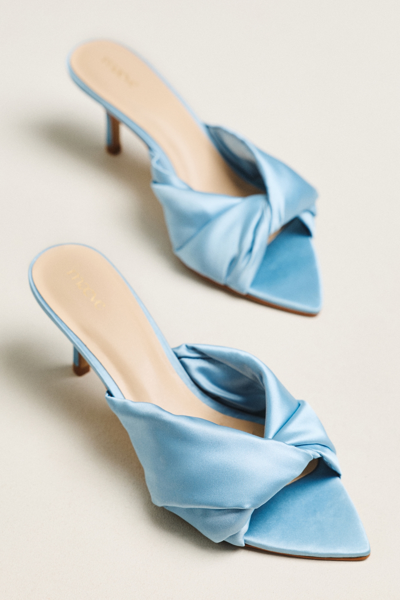 Maeve Satin Mule Heels