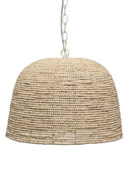 High Tide 1-Light Wood Beaded Pendant