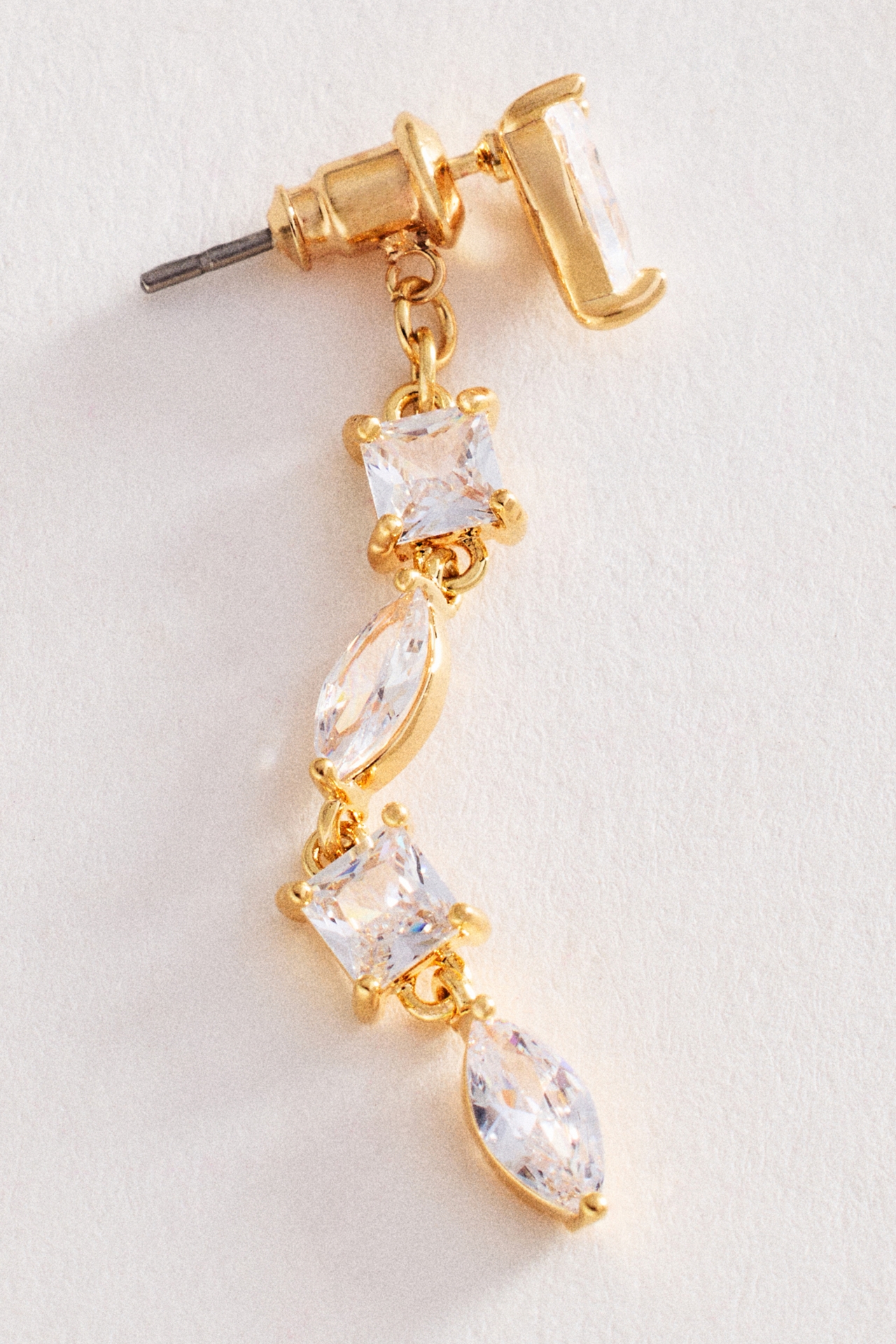 Crystal Drop Front-Back Earrings