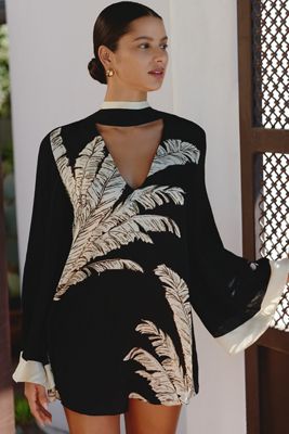 long sleeve black dress satin Ever-Pretty Deep V Neck Long Sleeve Sequin Evening Dress with Side Slit