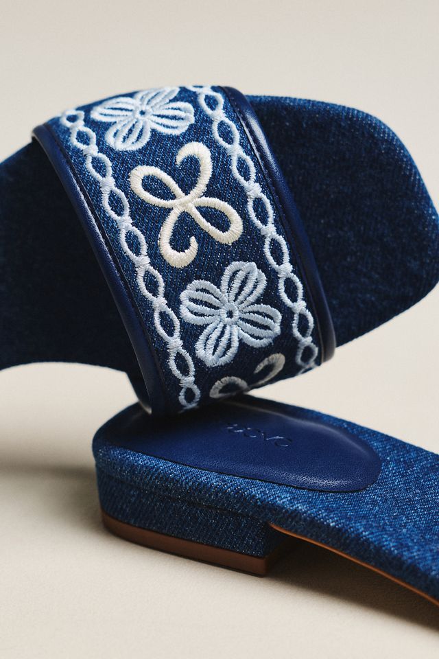 Maeve Embroidered Logo Slide Sandals #2