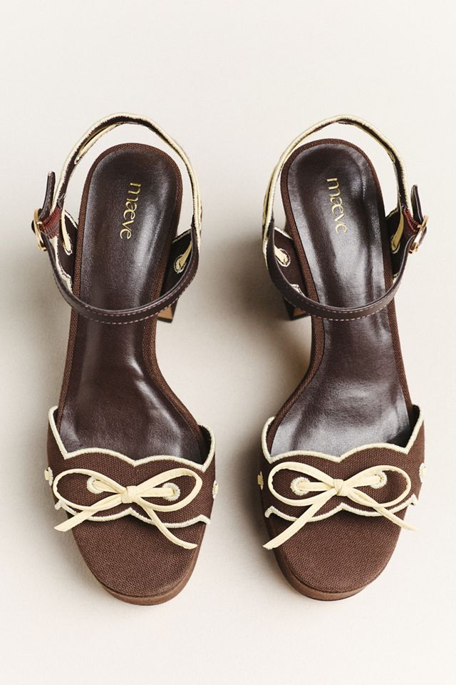 Maeve Contrast Scalloped Platform Sandals #1