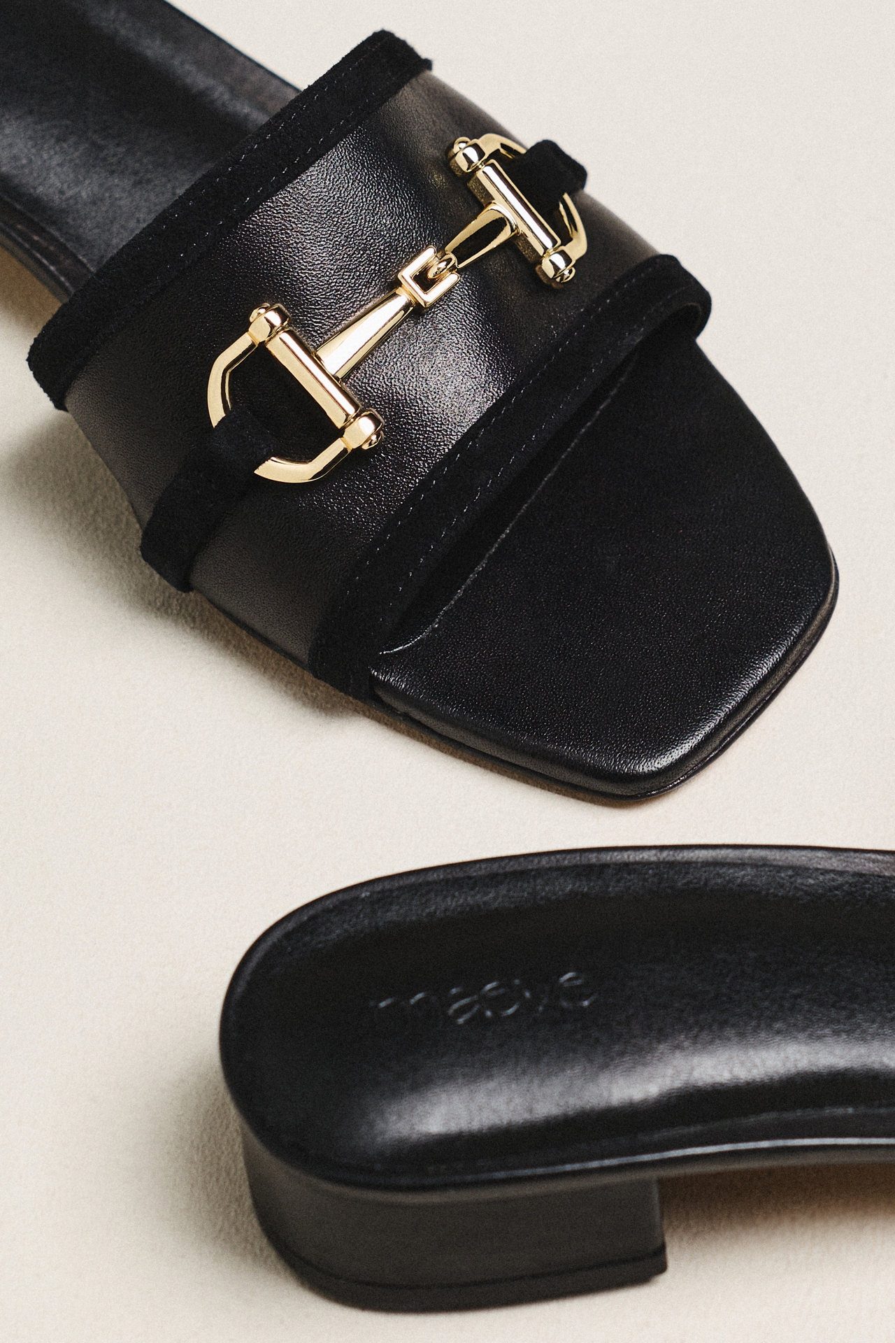 Maeve Horsebit Slide Sandals