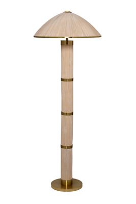 Seychelles Bleached Rattan Floor Lamp