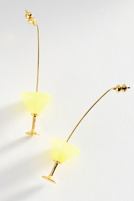 By Anthropologie Women's Yellow Cocktail Icon Threader Earrings
