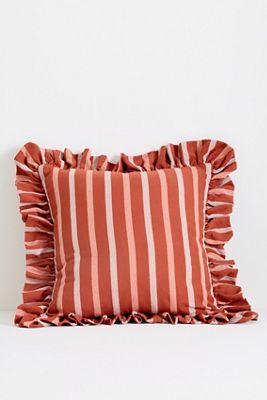 Cuscino con Volant a Righe Intrecciate Maeve Helana