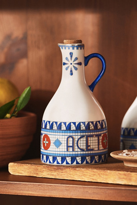 Bistro Tile Stoneware Cruet: Italia Edition | AnthroHome