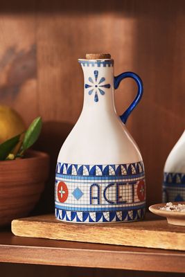Bistro Tile Stoneware 24k Gold Accent Italia Cruet