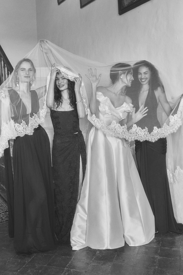 Watters Lace Trim Blusher Veil #4