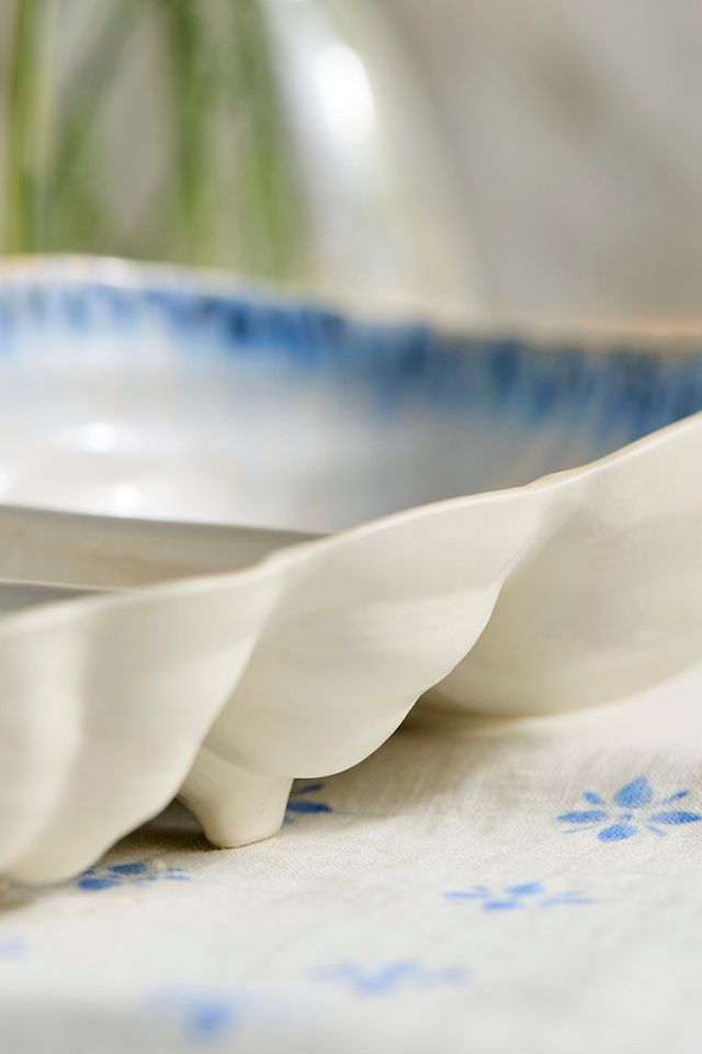 Spiral Shell Stoneware Serving Platter #2