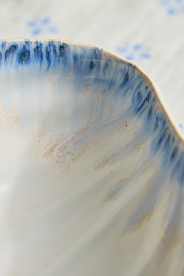 Spiral Shell Stoneware Serving Platter #3