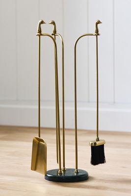 Mallard Duck Metal Fireplace Tool Set