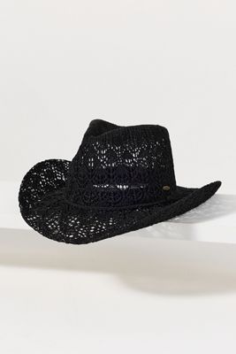 NWT Anthropologie Black Knot Trimmed Rancher Hat Wyeth Woven Straw Rancher Hat | Anthropologie main image 3