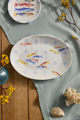 Terrain Sea Life Stoneware Serving Platter