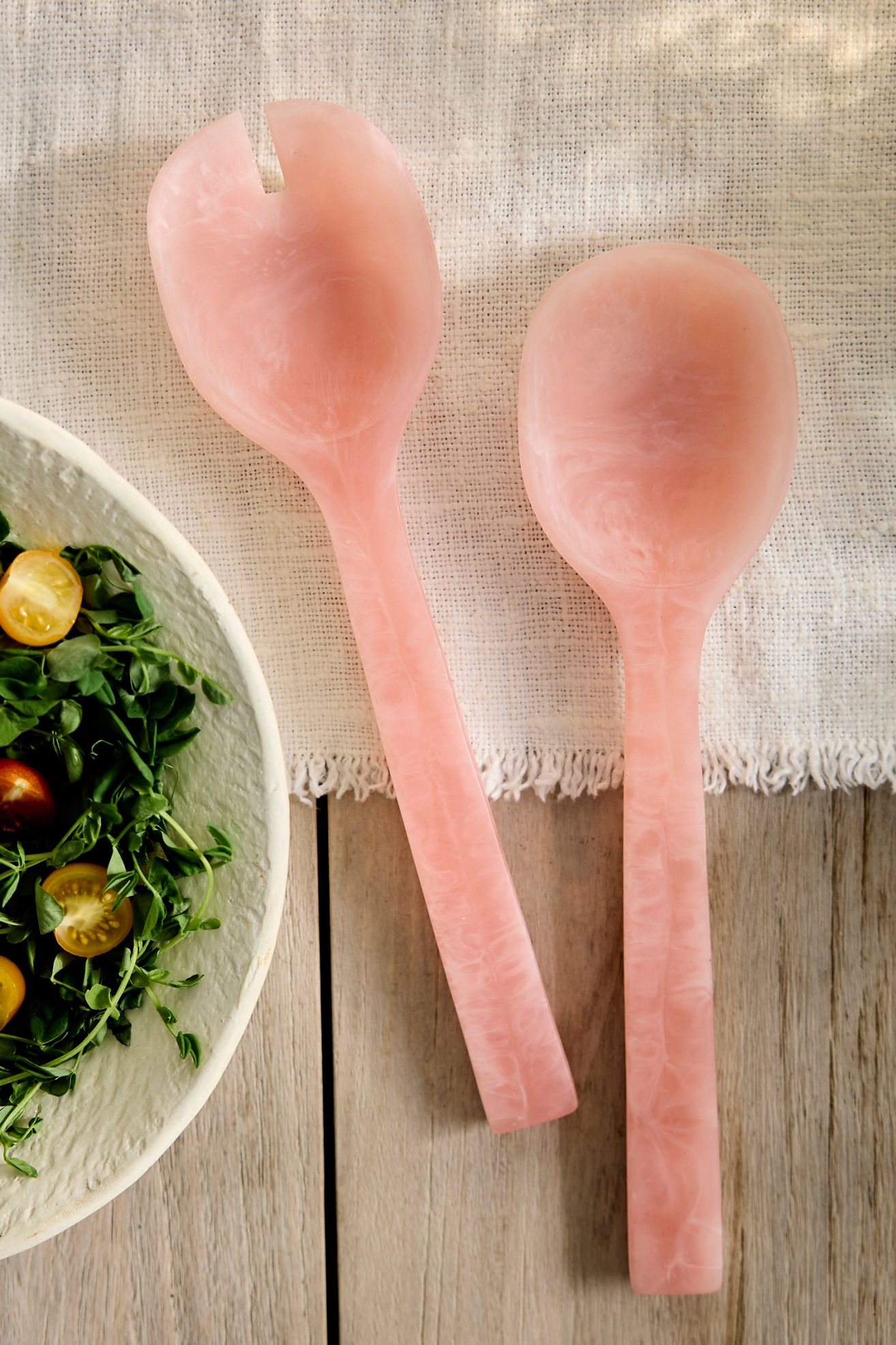 Resin Salad Server Set - Pink, One Size