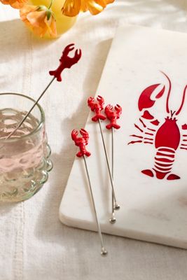 Lobster Drink Stirrers, Set of 4