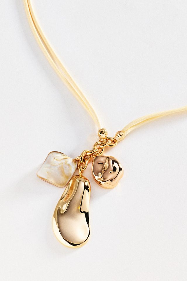 Corded Stone Charm Pendant Necklace #2