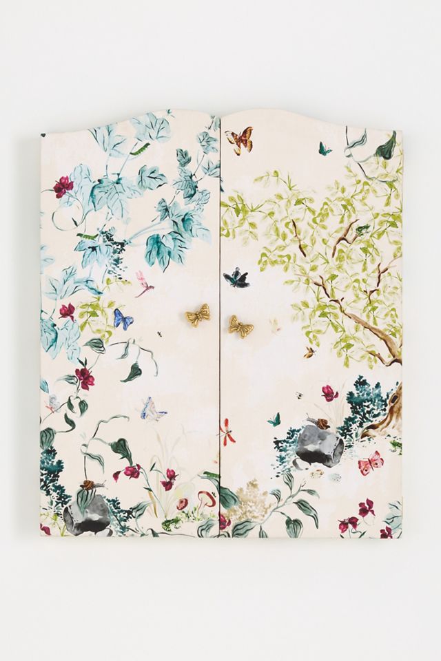 Fiona Printed Fabric Triptych Wall Mirror #2