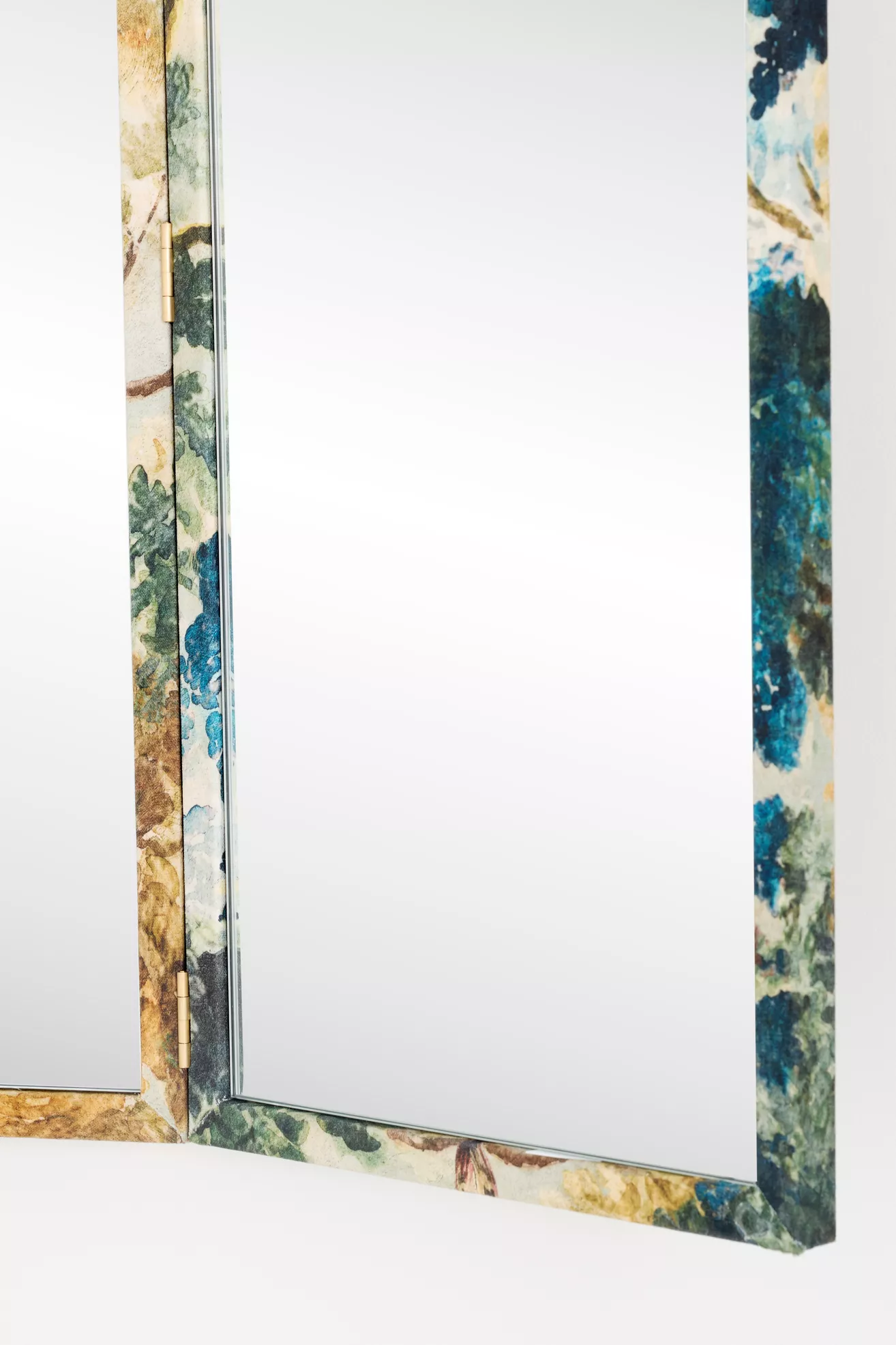 Fiona Printed Fabric Triptych Wall Mirror - thumbnail 9