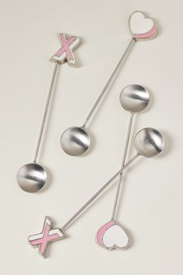 Set di 4 Cucchiaini da Tè per San Valentino