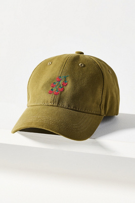 By Anthropologie Picnic Needlepoint Baseball Cap In Green