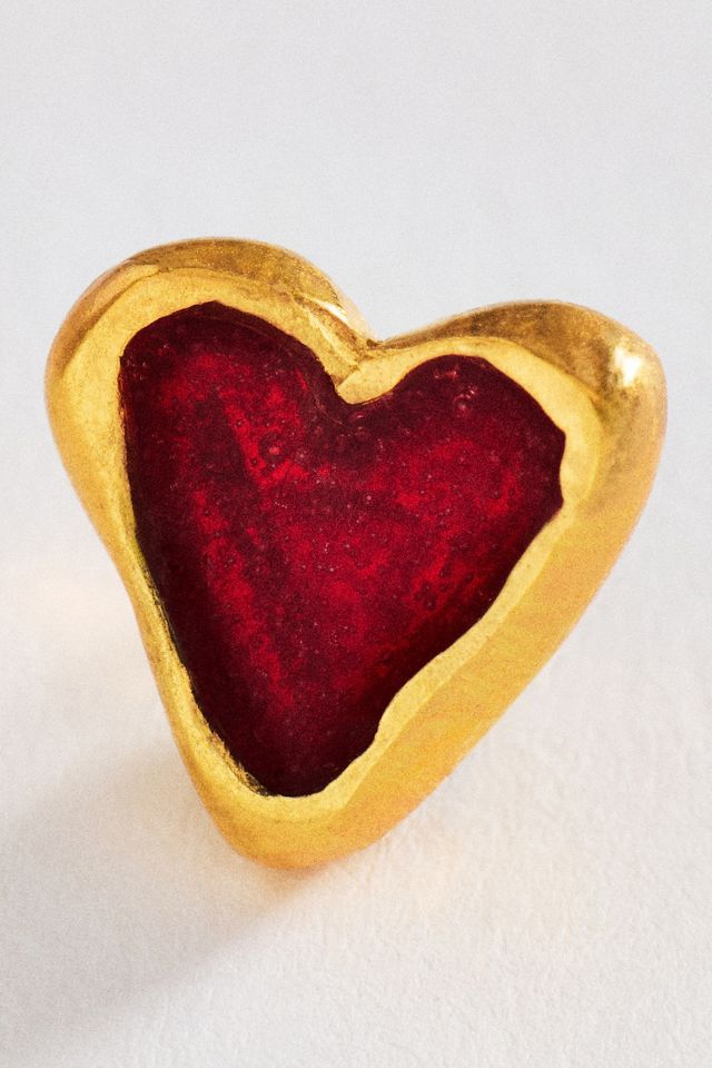 10 DECOART Red Energy Heart Post Earrings #1