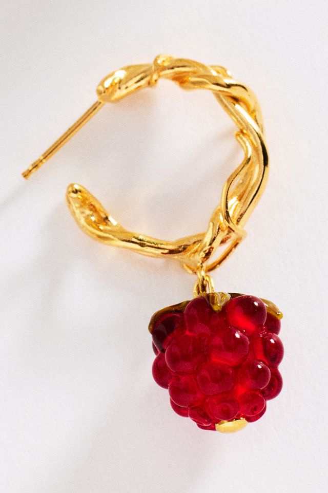 10 DECOART Romeo Julia Raspberry Hoop Earrings #1