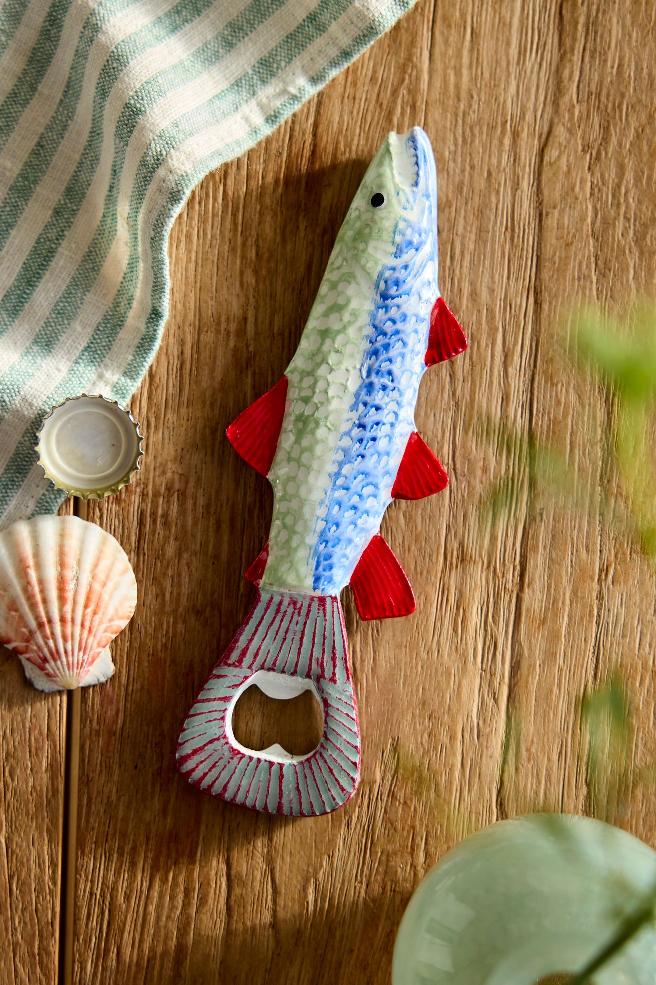 Fish Bottle Opener - Red, One Size